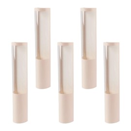 Baoblaze 5 Pieces Single Flower Gift Box Valentine's Day Gifts DIY Transparent Window Design Flower Gift Bags for Proposal Anniversary, pink