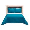 Colchas Elefantito Edredon King Size Ligero Capitonado Bellagio Azul Geometrico