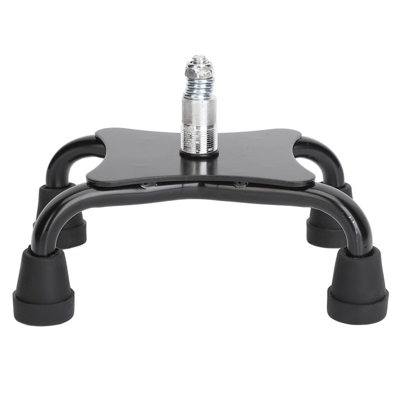 Walking Cane Quad Foot Stainless Steel High Stability Four Point