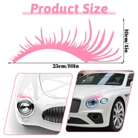 Elegaperma 4 Pcs Eyelashes Decal for Car Headlights,Waterproof Eye Lashes for Car Head Lights,Pink Cars Eyelashes for Headlights,Universal Auto Decorations Exterior Stickers for SUV Truck(Pink)