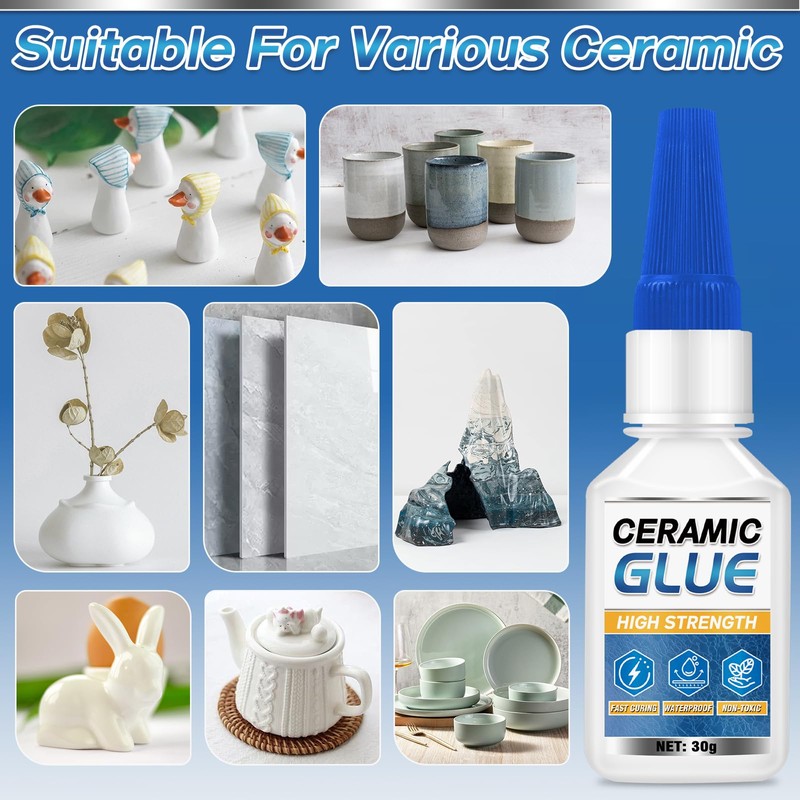 Ceramic Glue Repair Kit, Ceramic Glue for Pottery, Porcelain, Mugs,