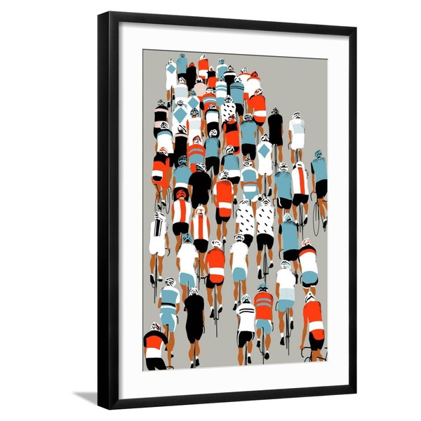 ART.COM Wall Giclee Print Peloton, 2013 on Black Frame by