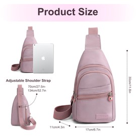 Aucuu Sling Bag Chest Bag, Waterproof Shoulder Bags, Anti Theft Crossbody Bags, Lightweight Crossbody Backpack with Earphone Hole for Women Men for Sports Outdoor Travel Hiking