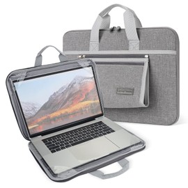 jooeer Laptop Sleeve Case for 15 Inch MacBook Air M3/A3114 2024, M2/A2941 2023, MacBook Pro A1990 A1707, Surface Laptop 6/5/4/3, Slim Protective Computer Cover Bag with Removable Pocket, Grey