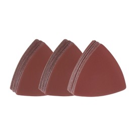 sourcing map 60pcs Triangular Hook & Loop Sandpapers 1200/1500/2000 Grits 3-1/8" Aluminum Oxide Sanding Pads Mouse Detail Sander Papers Multitool Sheets Set (20pcs of Each Grits)
