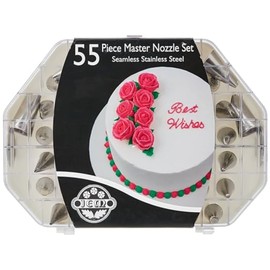 PME NZ783 JEM Large Master Piping Nozzle Set of 55 Silver