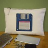 'Blue Floppy Disk' Canvas Clutch Bag/Accessory Case (CL00041958)