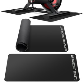 Under Desk Elliptical Mat - Premium Non Slip Exercise Equipment Mat for Desk Workout, Small Exercise Mat for Exercise Bike, Home Gym Floor Mat