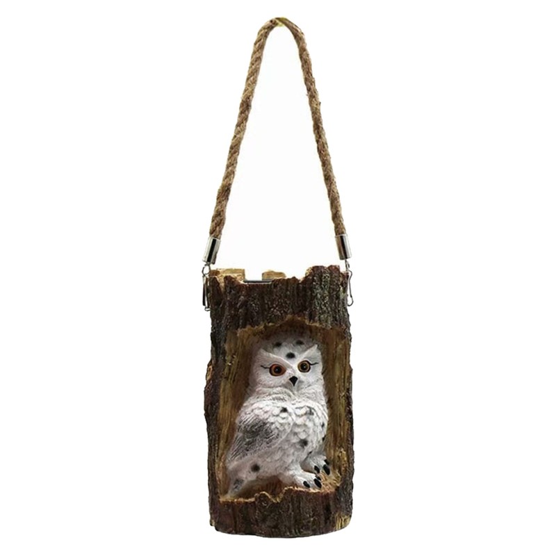 Solar Lights Outdoor Owl Fox in Stump LED Garden Lamp