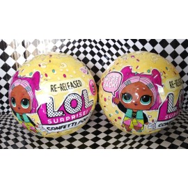 MGA Entertainment 2 NEW Sealed LOL Surprise Doll Series 3 Confetti Pop Re-release VRQT yellow Ball