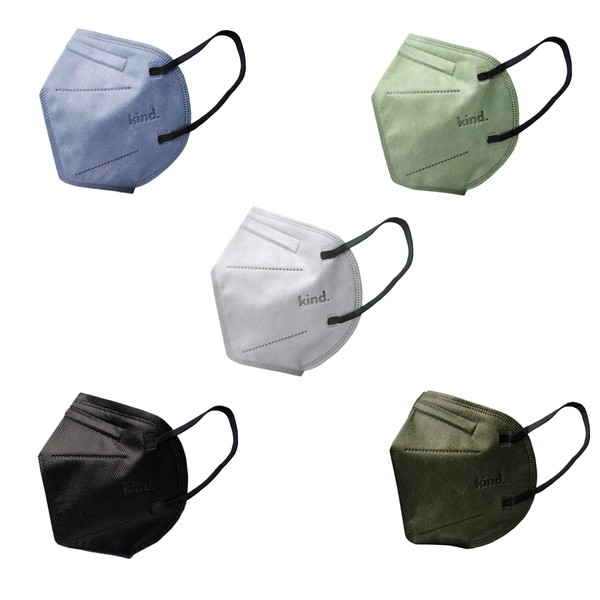 Kind Face Masks – Adult Small, 25-Pack, Multi-Colour Bundle, Comfortable