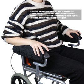 Wheelchair Armrest Cover Wheelchair Armrest Pads 1 Pair Wheelchair Armrest Cover Removable Wheelchair Armrest Pads for Office and Transport Chairs