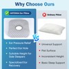Ear Piercing Pillow with Comfort Hole for Side Sleepers(Light Gray)