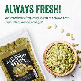 Oven Toasted Pumpkin Seeds with Sea Salt (Papitas) 64 oz (4 lb) Batch Tested Gluten & Peanut Free | No Oils | No PPO | Non GMO | Vegan and Keto Friendly | Premium Quality