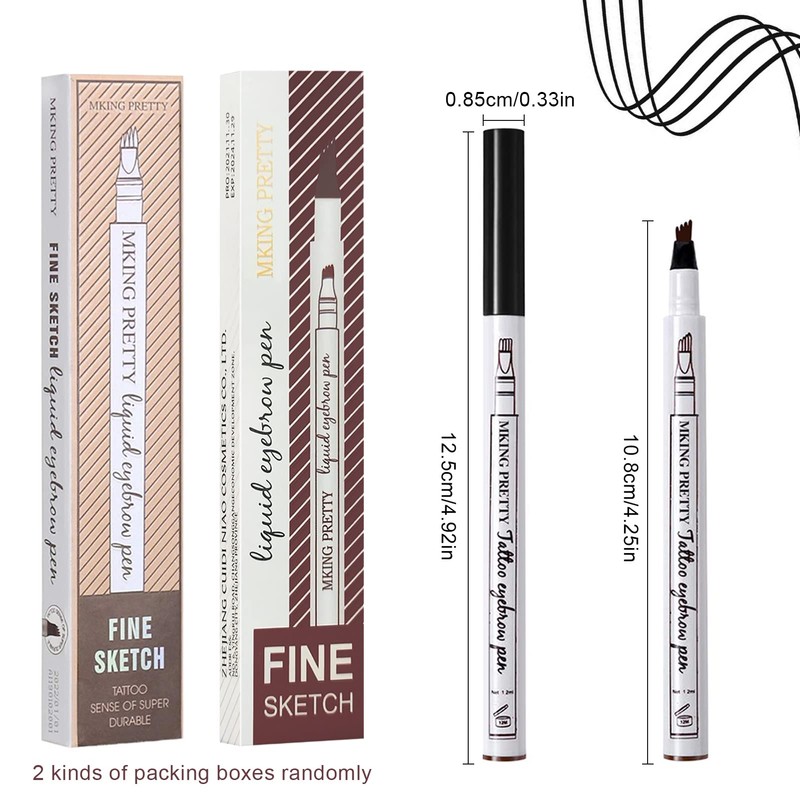 Waterproof Eyebrow Pencil, Tattoo Eyebrow Pen, Eyebrow Pencil Brush, Eyebrow