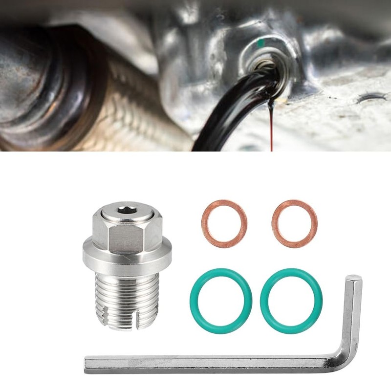 YSIL M12.1-1.5 x 15mm Oversize Piggyback Oil Drain Plug Stainless