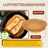 Baking Paper for Hot Air Fryer, BPA-Free, 20-24 cm, Square