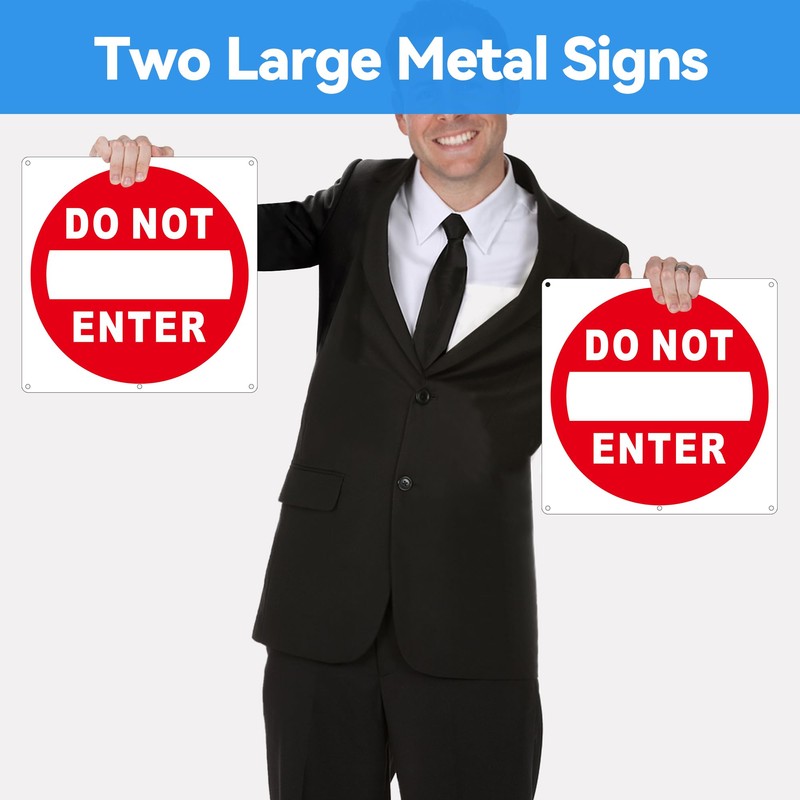 (2 Pack) Do Not Enter Sign, 12x12 Inches Keep Out