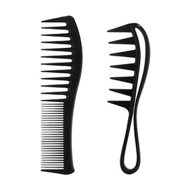 Combs, Pack of 2 Hair Combs, Wide Tooth Comb, Hair Comb Kit, Styling Comb, Curling Comb, Antistatic Coarse Comb, Hair Styling Tool