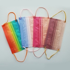 Rainbow Gradient Color Pink Beige Fashion Mask 4-Color Peach Pink 13ea