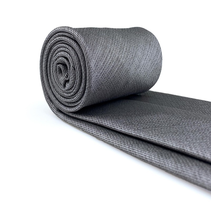 SHLAX&WING Solid Gray Men's Necktie Silk Business, 3.5" x 63"