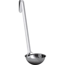 Super Sturdy, Ergonomic 4 Oz. Soup Ladle 1 Pk. Stainless Steel Ladles with Long Handles. Best Kitchen Accessories for Stirring, Portioning and Serving Soups, Chili and Stew in Restaurants and at Home