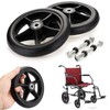 BSTKEY 2pcs Wheelchair Front Wheel Caster Wheelchair Wheel Replacement Front