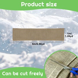 19.68ft x 39.37in Natural Burlap Plant Covers Freeze Protection Burlap Winter Frost Plant Blankets Cloth for Outdoor Bushes Trees and Shrubs Winter Protection