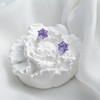 Weviway Sterling Silver Amethyst Star Stud Earrings, Purple Crystal, February