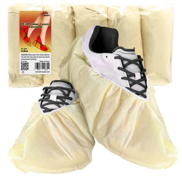 AMZ Medical Supply Disposable Shoe Covers Non Slip, 18 Inch.