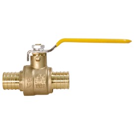 Pexflow Midline 600P012-NL Full Port PEX Ball Valve 1/2 Inch Lead-Free Forged Brass, 1/2