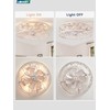 LEDIARY Caged Ceiling Fans with Lights, White Flush Mount Ceiling
