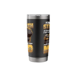 Alpha Male Gorilla Men Dad True Strength Stay Calm Leader Stainless Steel Insulated Tumbler