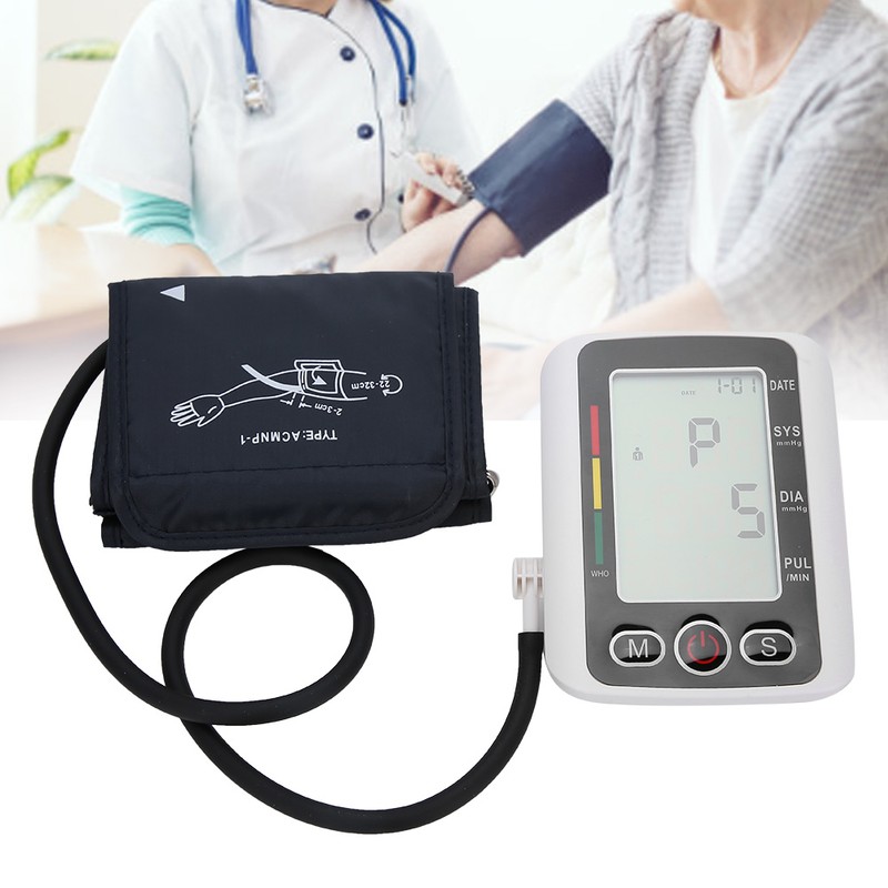 Electric Blood Pressure Monitor Digital Arm Sphygmomanometer With Voice Function