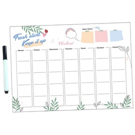Operitacx 2 Stück Wöchentliche Whiteboard Aufkleber Monatskalender Whiteboard Whiteboard Trocken Abwischbar Kalender Wöchentliche Trocken Abwischbare Tafel Für Die Wand Magnetisch