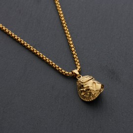 Catchers Mitt Pendant Necklace - Baseball Chain - Sports Jewelry (20", Gold)
