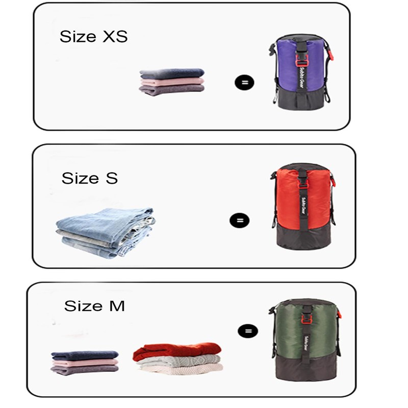 Ultra-light Compression Stuff Sack, 70D Nylon Sleeping Bag Stuff Sack