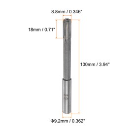 HARFINGTON Chucking Reamer 8.8mm H7 Carbide Tip Straight Flutes Round Shank Lathe Machine Milling Cutter