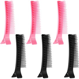 HJZHII 6PCS Grip Clips for Hair Sectioning, Hair Clips for Styling Sectionings Hairs Sectioning Grip Clip Parting Combs Clip for Styling Haircuts Coloring Foiling Placing Salon Home
