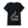 Womens Funny exercise daily walk with the Lord Christian V-Neck