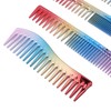 5pcs Space Aluminum Colorful Gradient Haircut Comb Salon Hairdressing Comb