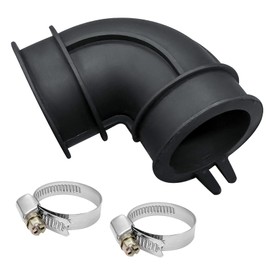 WD24X33918 Dishwasher Circulation Pump To Sump Elbow Hose With Clamps Compatible with GE Dishwashers, Replace AP7219295, 28877182, Includes Two Clamps