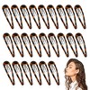 24 PCS Classic Tortoise Snap Hair Clip Non Slip No