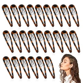 24 PCS Classic Tortoise Snap Hair Clip Non Slip No Slip Hair Barrettes for Women Girls Various Fine and Thick Hair DIY Hairstyling Accessories