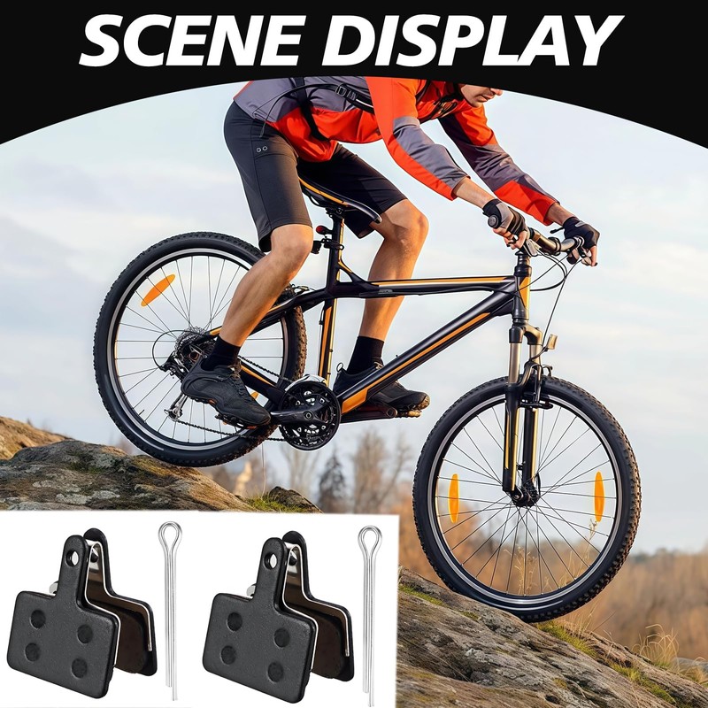 Jecdfs 2 Pairs High Performance Bicycle Brake Pads, Compatible with