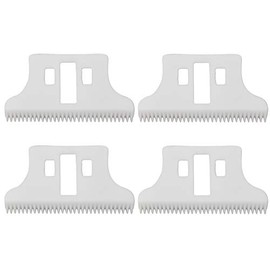 Cuchillas de cerámica de repuesto para cortacésped Wahl Detailer 8081, incluye 4 cuchillas móviles, compatible con desbrozadora Wahl Detailer (blanco hueso, 4 unidades)