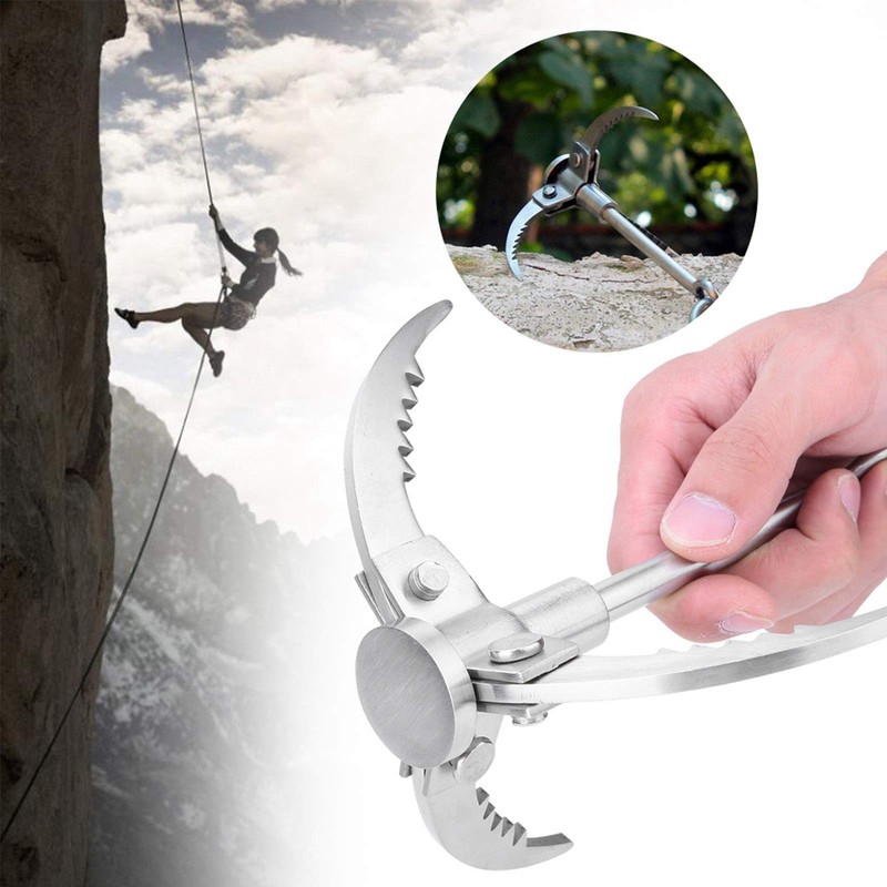 Grappling Hook, Outdoor 3 Claws Folding Grappling Hook Claw Stainless