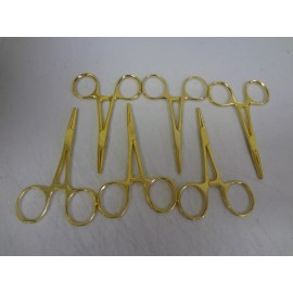 TM 6 Hemostat Mosquito Forceps Full Gold Surgical 3.5" Straight