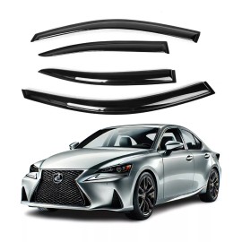 zh Fits Lexus  IS250 IS350 2006-2012 Side Window Visor Sun Rain Deflector Guard