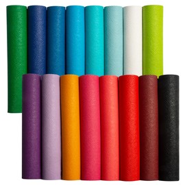 Caxilee Faux Leather Sheets 16PCS 8.3" x 12" (21cm x 30cm) A4 Size Synthetic Leather Fabric for Earrings Shoes Bags Bow DIY Jewelry Decoration Craft Projects 16 Colors Set(2)